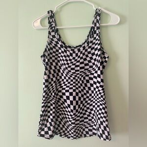 Black and White Checkered Tank Top
